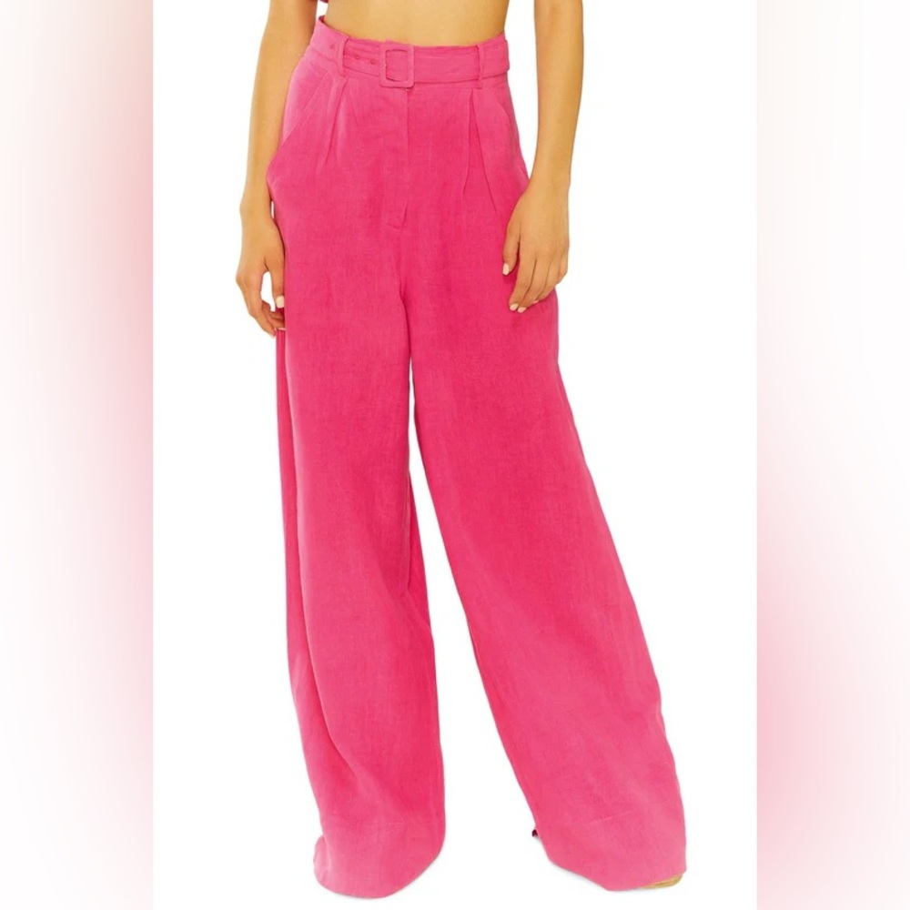 Women's Pink High-Waisted Pants